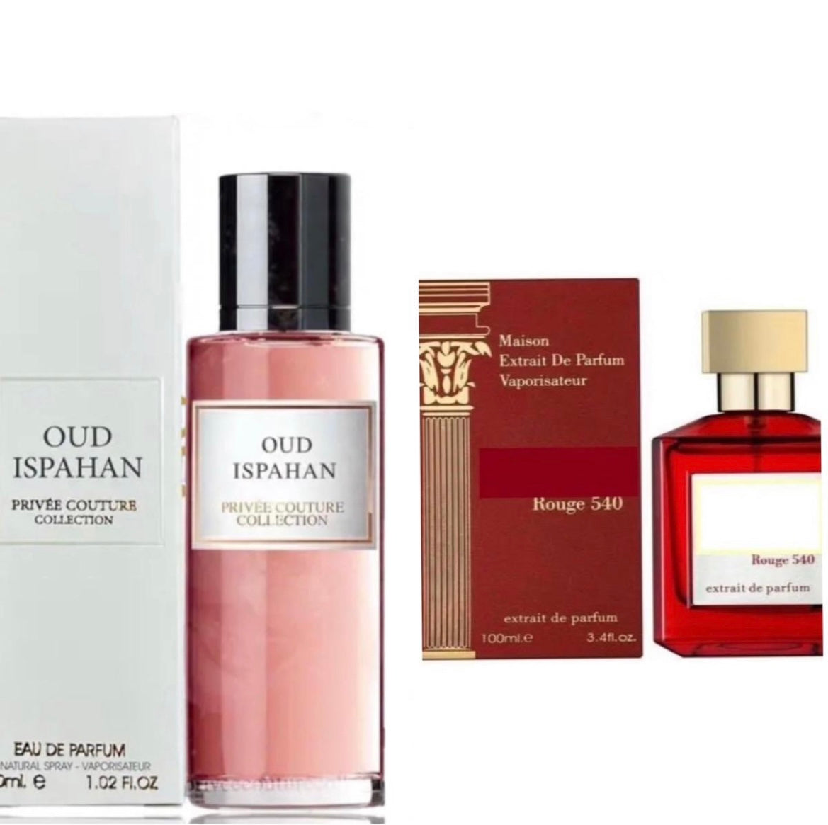 BUNDLE Fragrance World prive collection Brkt Rouge 540 100 ml and Oud isphaan 30ml